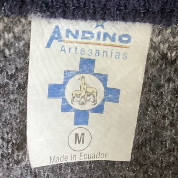 Andino Artesanias Alpaca Wool Crew Neck Sweater Sz M #86F - Picture 7 of 7